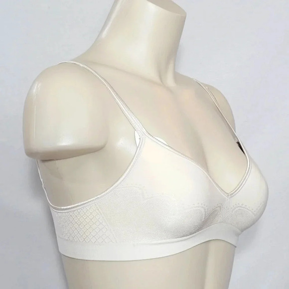 SMALL‎ Hanes HU11 G795 HB95 Ultimate Comfy Wire Free Bra Ivory NWT - Picture 2 of 4
